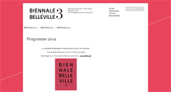 Desktop Screenshot of labiennaledebelleville.fr
