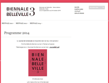 Tablet Screenshot of labiennaledebelleville.fr